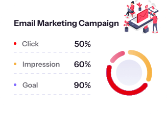 Email marketing campaign success rate dashboard