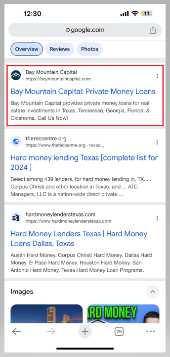 Google Search Results