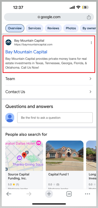 Google Search Results