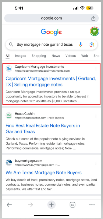 Google Search Results