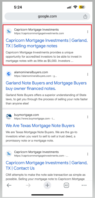 Google Search Results